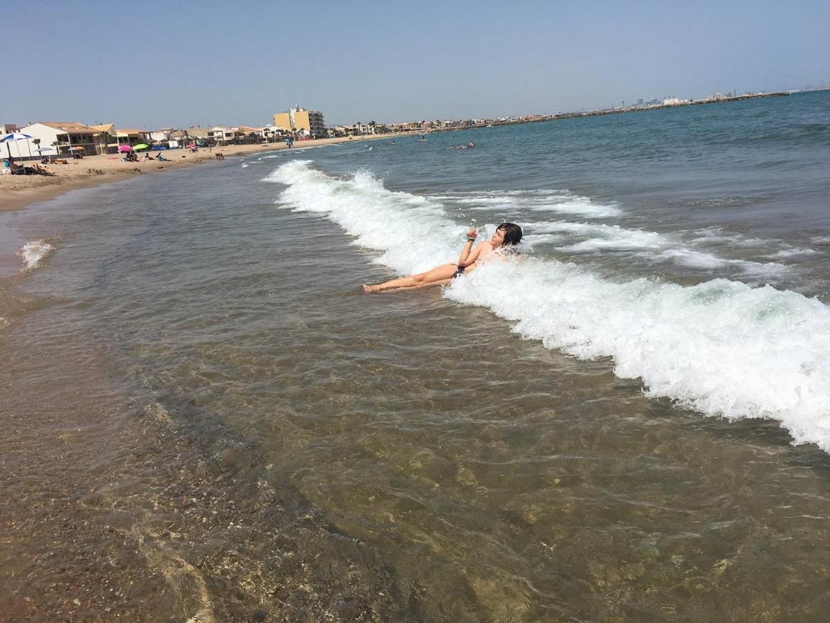 Apto Con Piscina En La Playa Cerca De Vlc Con Ac Puzol Ngoại thất bức ảnh
